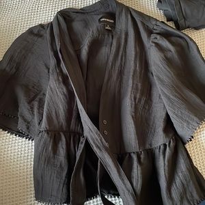 Sabina Musayev cropped black top